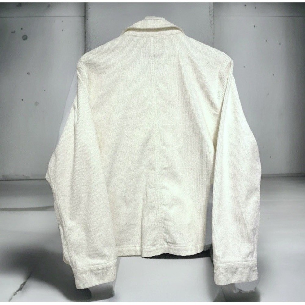 Everlane Women's Ivory Corduroy Button Chore Jacket Coat Pockets Vintage Vibe XL - Picture 2 of 4